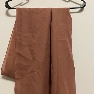 Rust Brown Pink Chiffon Scarf
